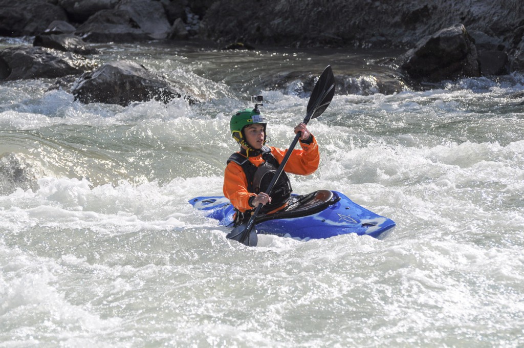 Aaron im Wildwasser